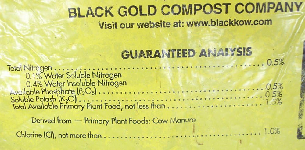 Black Kow Composted Cow Manure 5 pound bag