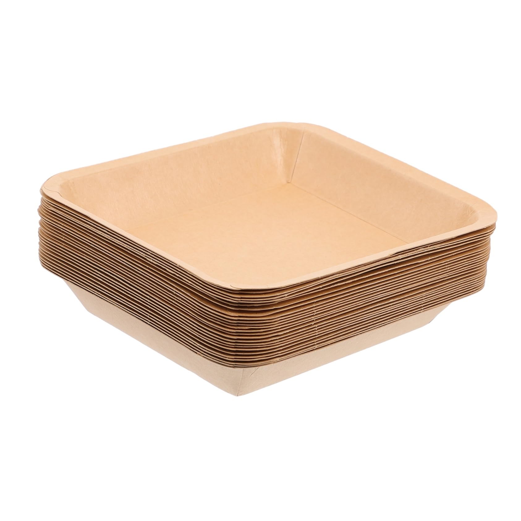 CIYODO 25Pcs Disposable Food Packing Plates Thickened Greaseproof Paper Trays for Fried Chicken Snacks and Grilled Foods for Home Office Picnic and Parties