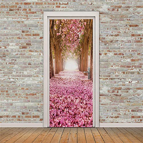Sticker porte effet 3D pour masquer les imperfections du mur de cuisine - 5