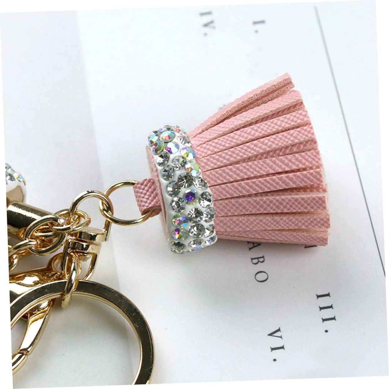 GALPADA 2 Uds Accesorios Colgantes De Cristal Para Coche Llaveros De Mochila Para Niñas Llavero De Cartera s De Estrella De Diamantes De Imitación Hecho A