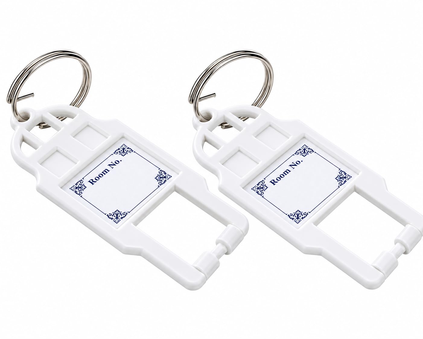 SEER Polycarbonate Modular Key tag with ring | Only white color with Name plate PACK OF 2-image-36
