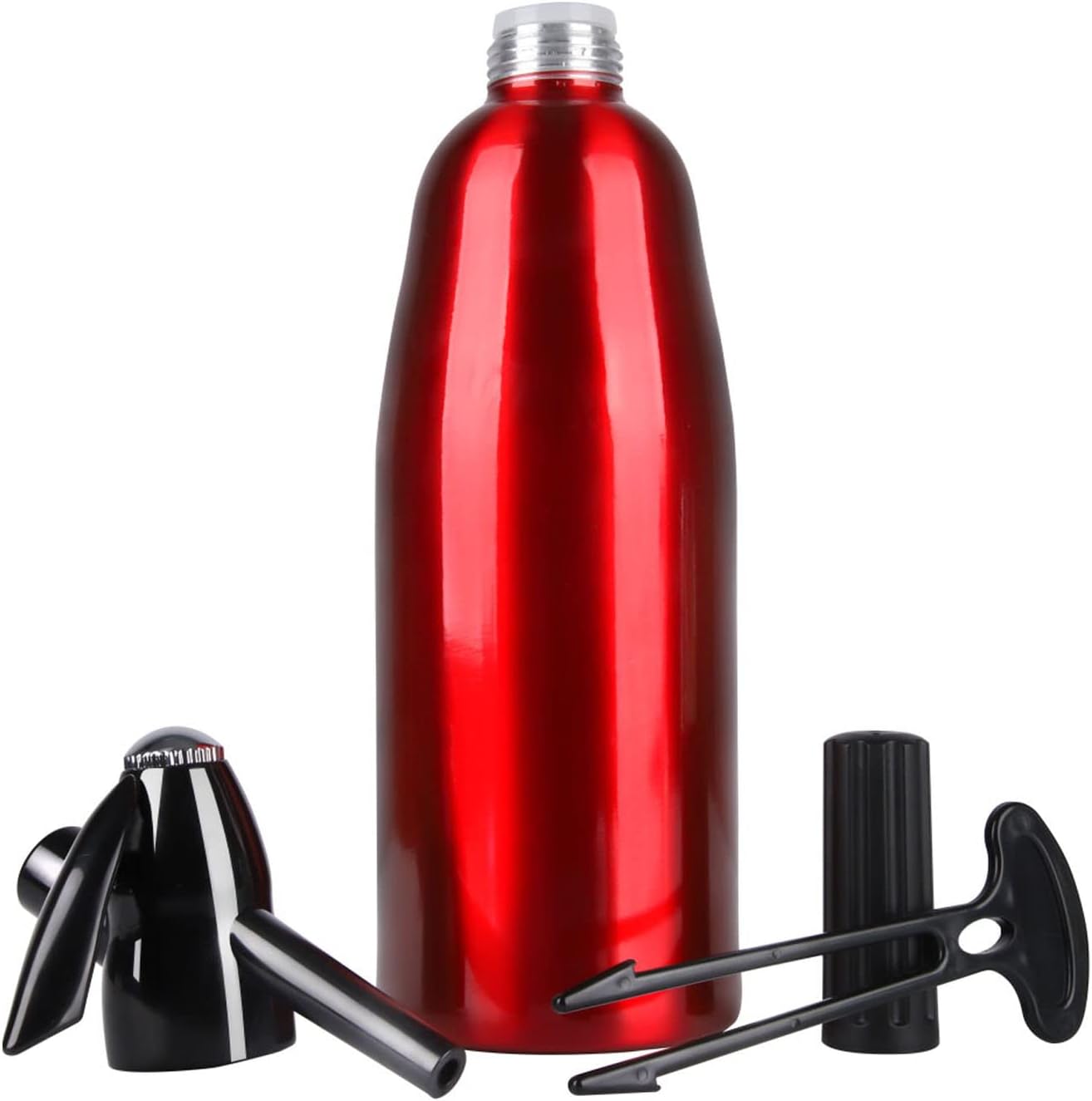 LANGSHI Soda Siphon, Home Seltzer Maker Portable Siphon Soda Maker Seltzer Water Siphon 1 Liter, Use 8 gram CO2 Cartridges(Not Included)