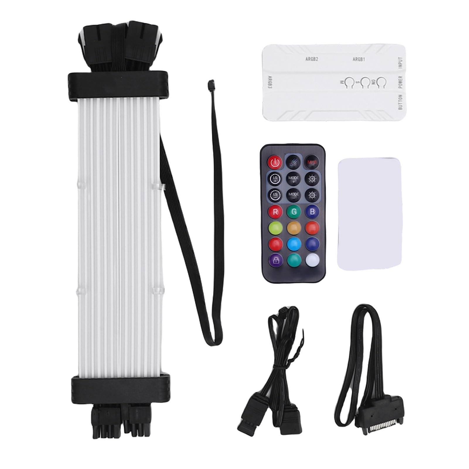 Topiky Cavo PSU ARGB 120 Perline Luminose 5V per Custodie di Computer Cavo di Alimentazione Al Neon con Effetto Luce Meteoritica per gli Appassionati di PC Materiale Siliconico (#2)