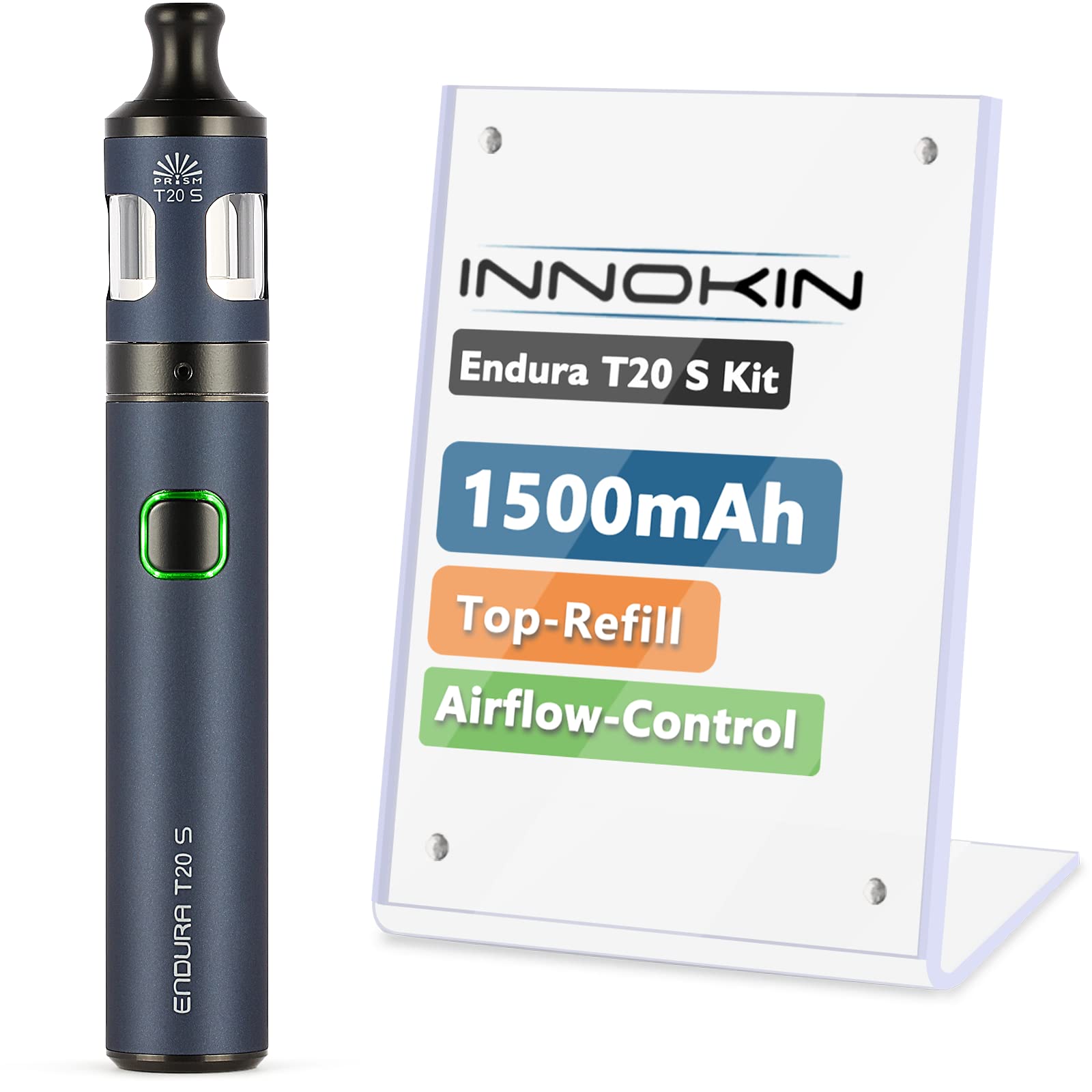 Innokin Endura T20S Vape Pens E Cigarette Vape Pen Starter Kit 1500mAh  E-Cig Vape Kits with Top-Refill 2ml Prism T20S MTL Tank, Using Prism-S  Coil, AMZ Edition No Nicotine