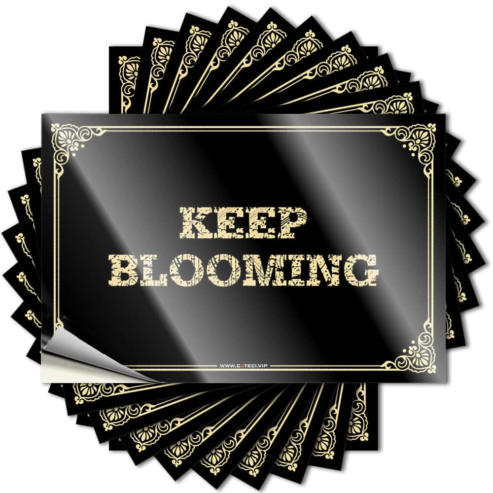 Fzfn Colour Teen Tattoo Durable Bumper | Keep Blooming Cool Self Adhesive Sticker For Adults Diy(8X12cm)