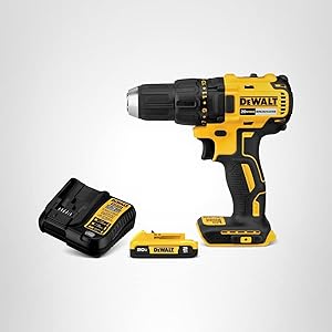 DEWALT 20V MAX Cordless Drill Driver Set, 1/2 Inch Electric Drill, 2 Speed, XR 2.0 Ah Battery and Charger Included (DCD777D1)