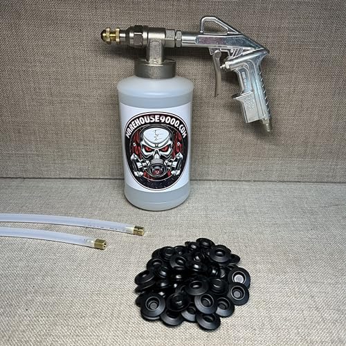 Pro Undercoating Spray Gun, 2 Wands, 1 White Quart Bottles, and 50 Rust Plugs