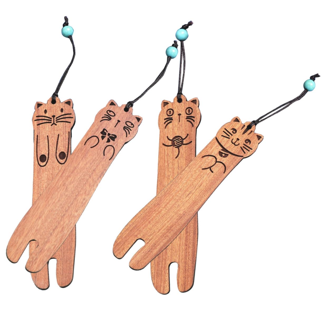 LALAFINA 16pezzi Segnalibri Legno Forma Di Gatto Da Decorativi e Pratici Per Amanti Dei Libri Accessori Di Lettura Eleganti Per Appassionati Di Lettura