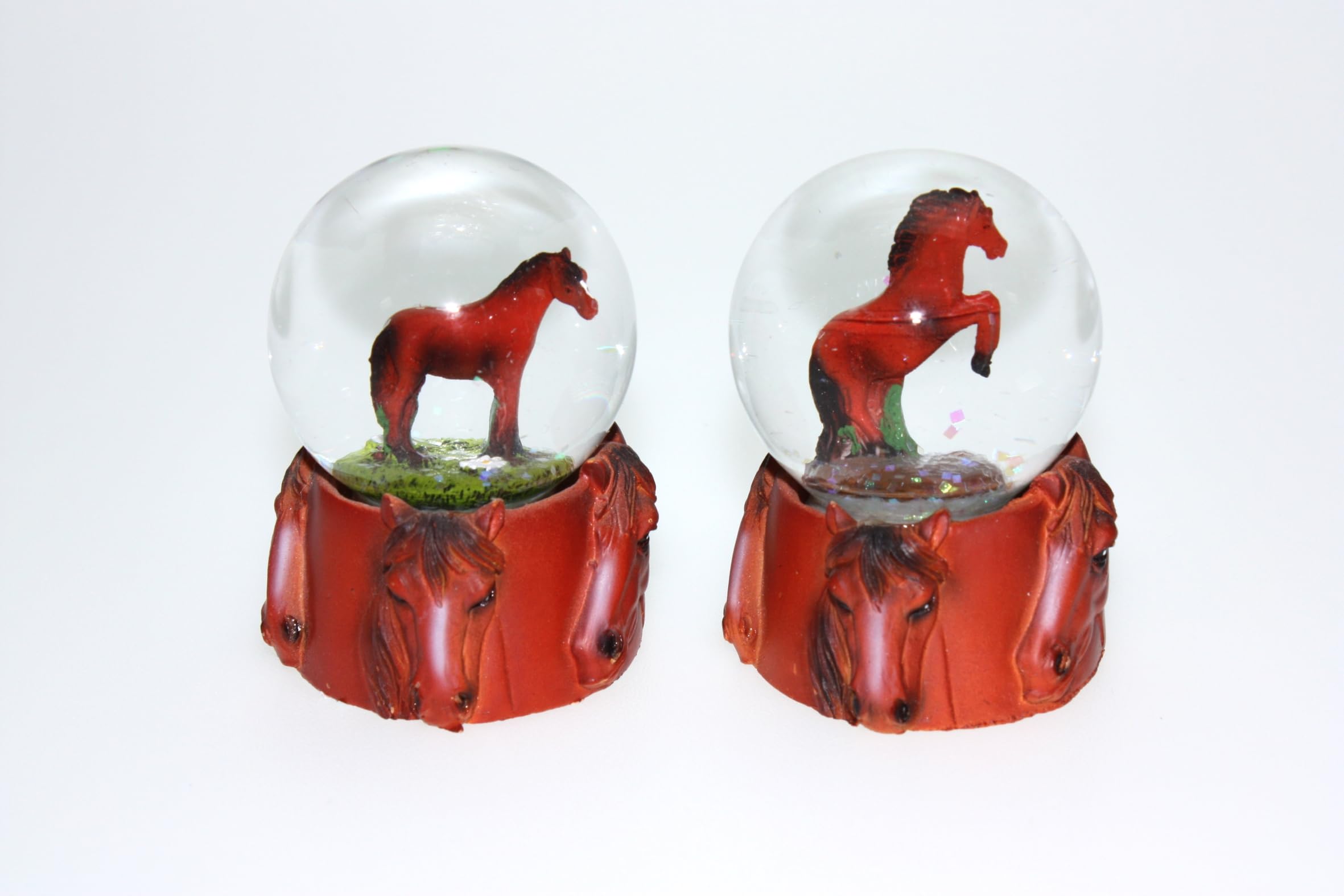 Cornelißen Glitter Ball Horse Brown Double Animal Snow Miniature Shaker Glass Ball