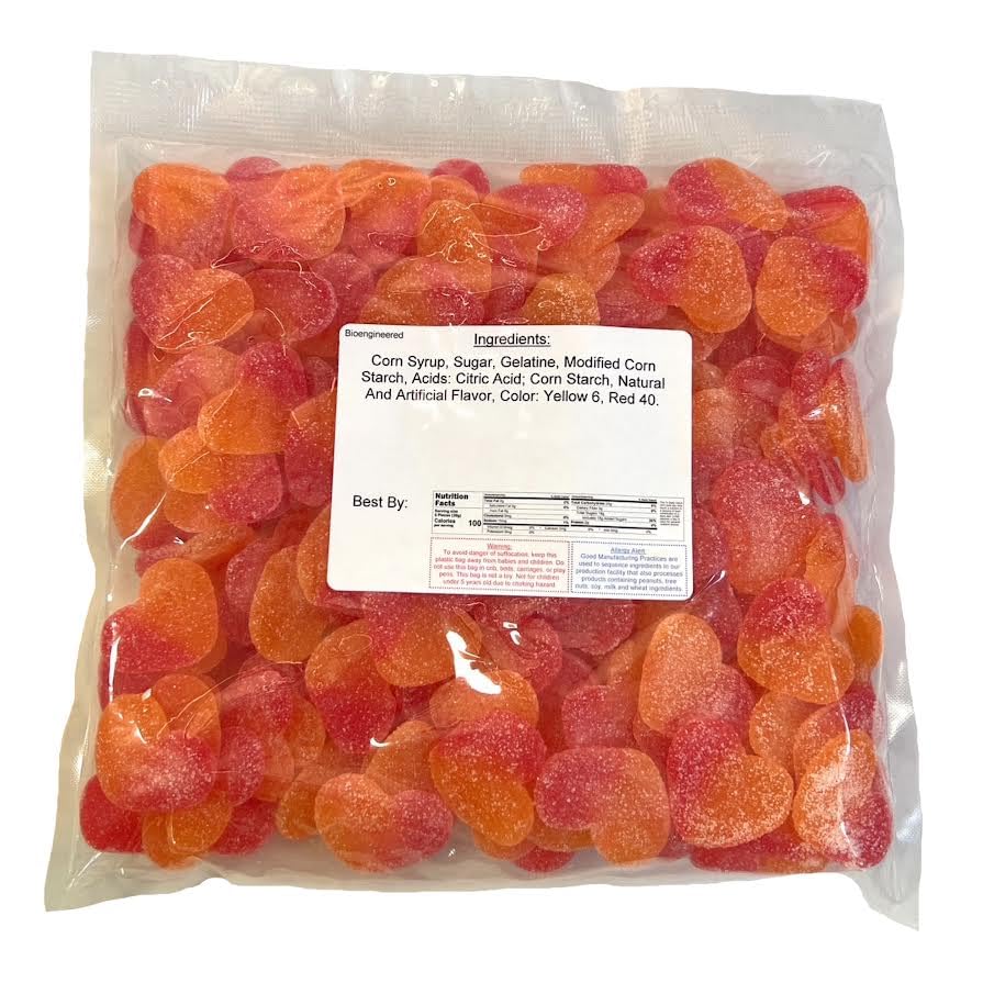 YANKEETRADERS Peach Gummy Hearts 2 Pounds miniatura 3