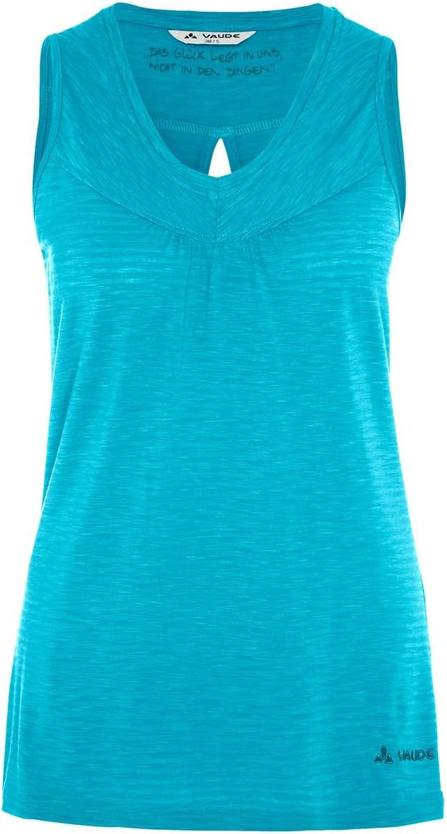 VAUDE Women's Skomer Top - Comforable and Functional Sleeveless Top - Perfect for Hiking and Travel - Made from Recycled Polyester and The Natural Fiber Tencel®