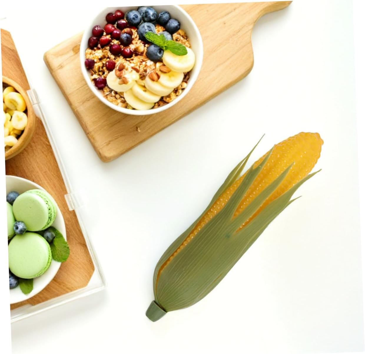 8pcs Artificial Corn Decor Simulation Vegetable Model Plastic Realistic Faux Food Kitchen Photo Props Home Decoration