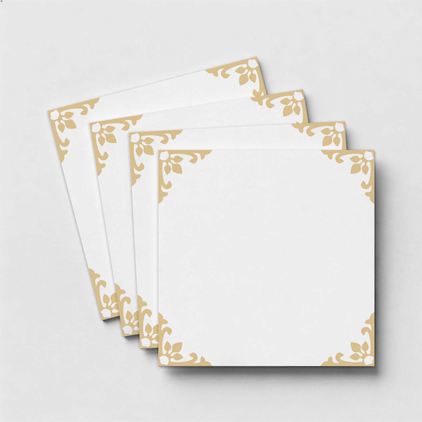 LMYSXAOZ Stick on Kitchen Tiles White Gold Self Adhesive Wall PVC for Fireplace Surround Furniture Decoration Backsplash Bathroom Tile Stickers Waterproof