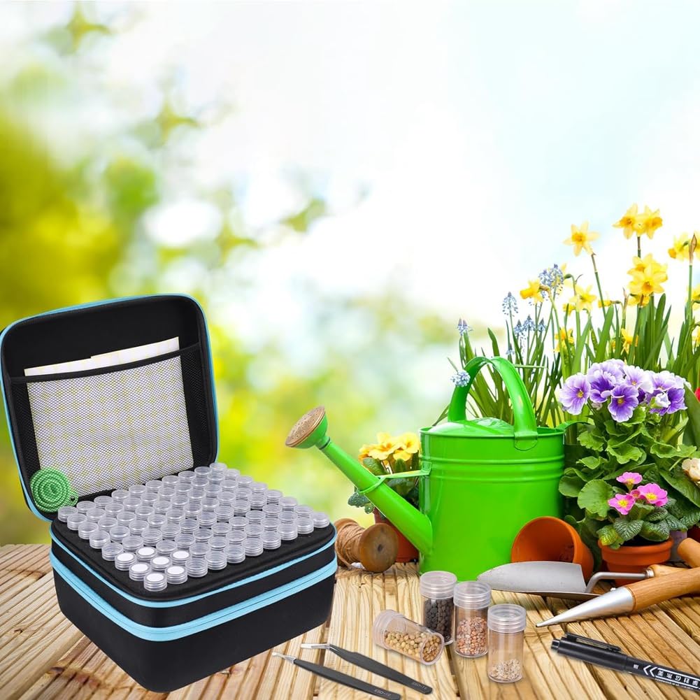 Boîte de Rangement pour Graines, Robuste Boîte de Rangement pour les Jardins de Fleurs et de Légumes, et D'une Excellente Finition (240 Emplacements, Modèle A)