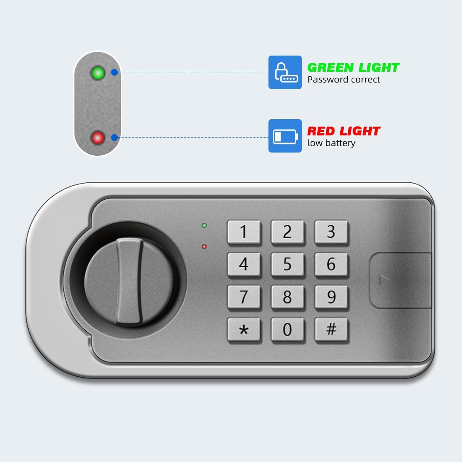 YAYAG Home Safe Box, 2.5 Cu Ft Steel Safety Safe Fireproof Waterproof with Emergency Battery Box - Digital Keypad & Keys, Removable Shelf, Personal Security Document Combination Lock for Office