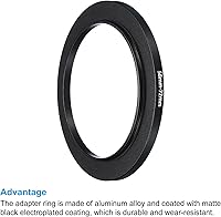 Vista 4 de PATIKIL Anillo elevador de metal de 2.283 in-2.835 in, paquete de 2 anillos adaptadores de filtro de lente de cámara, anillo adaptador de filtro