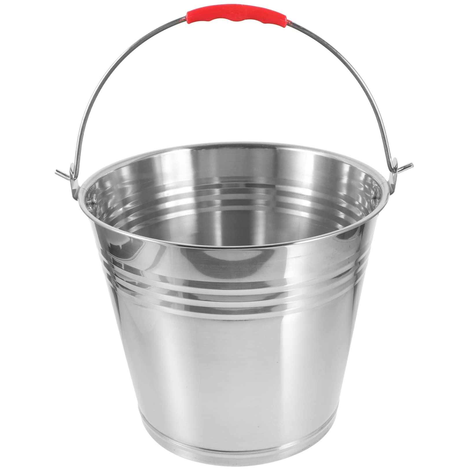 Mikikit Horse Feed Bucket Buckets Stainless Steel Goat Feeder Horse Feeder Metal Stainless Steel