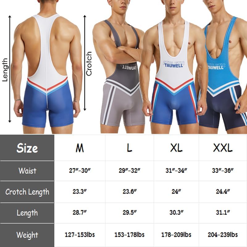 Men's Active Athletic Bodysuit Supporters Wrestling Singlet Jumpsuit Boxer Leotard Shapewear - Image 6