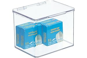 mDesign Small Clear Acrylic Boxes for Office Supplies