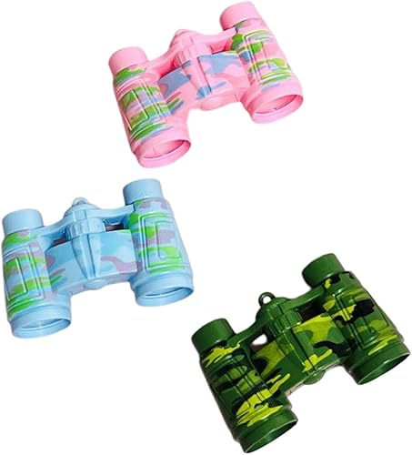 Kripyery Mini prismáticos para niños, óptica de alta resolución, transmisión de luz a prueba de golpes, plastificado a prueba de golpes, compacto,