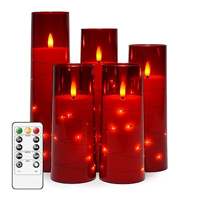 Flameless Floating Candles with Wand,20 Pcs Magic LED Hanging Taper Candles,Flickering Battery Operated Taper Candle with Wand Remote for Halloween Decorations Best Gift(White)