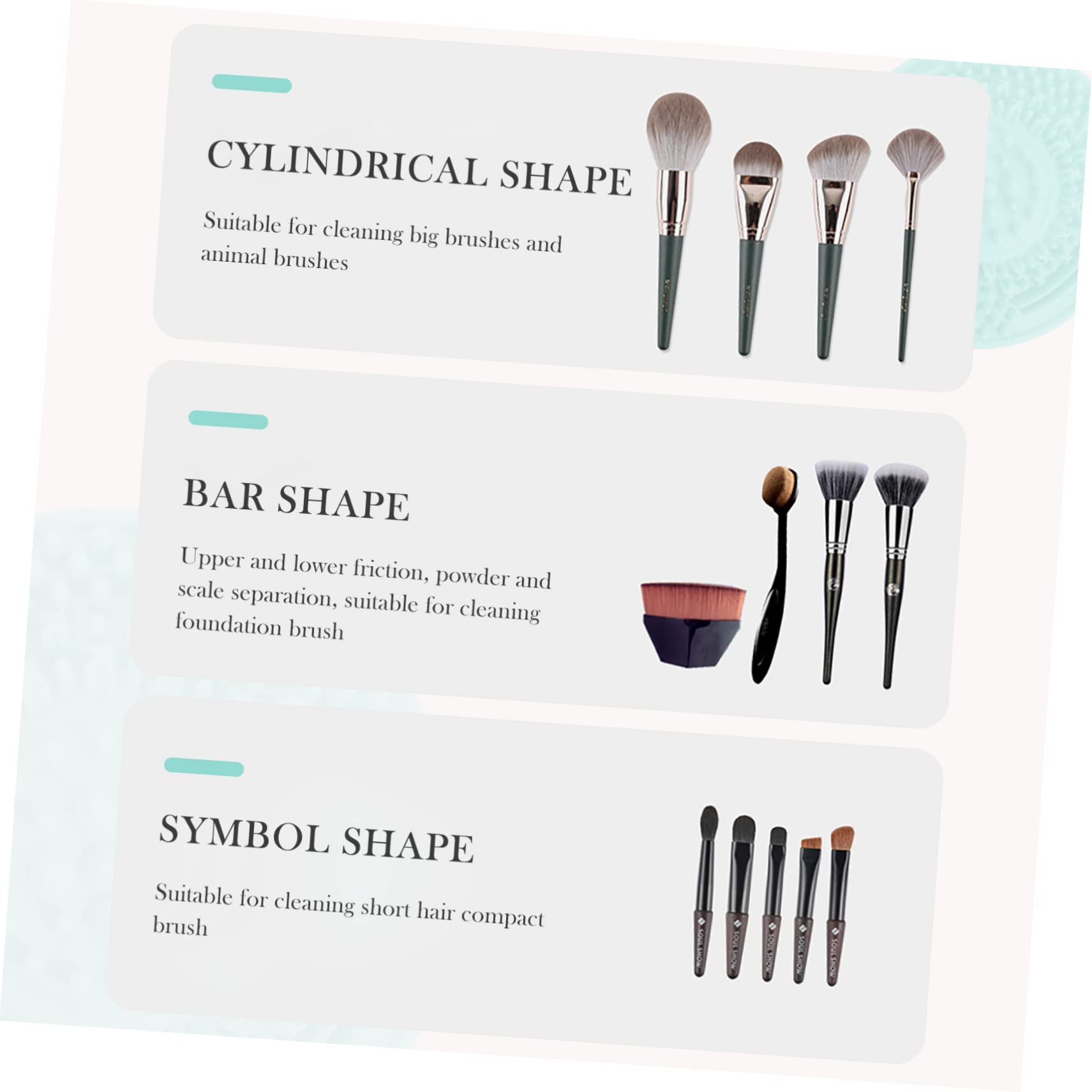 Housoutil 15stücke Teiliges Pinsel Reinigungsset Makeup Reinigungspad Mit Saugnäpfen Für Einfache Handhabung Für Zuhause Und Beauty-salons
