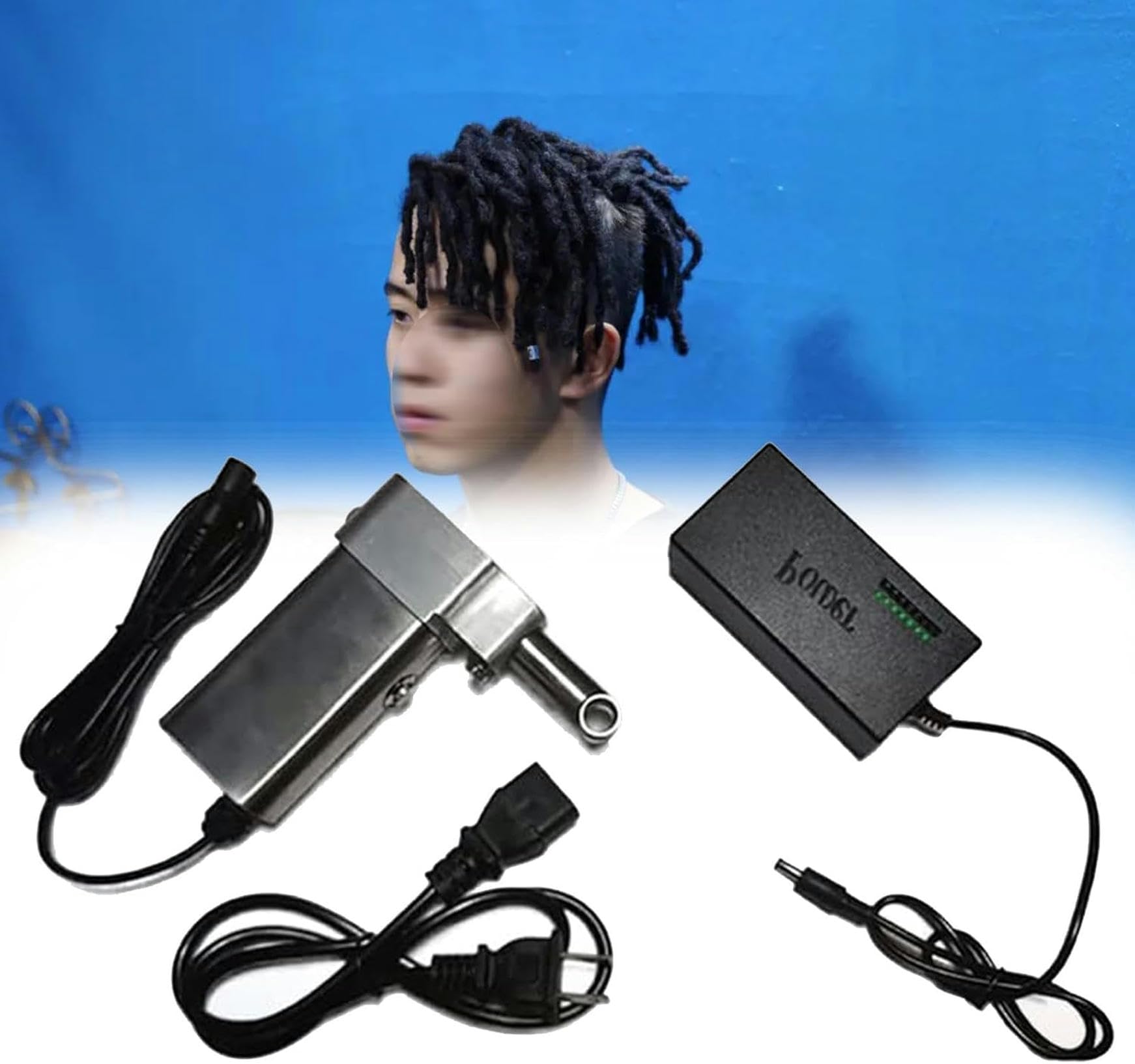 Máquina portátil Dreadlocks, Kit de máquina eléctrica Dreadlock para DIY Dreadlocks Trenzado extensión del Pelo, Máquina de fácil Uso Dreadlock Maker con 20 Agujas de Ganchillo Automáticas