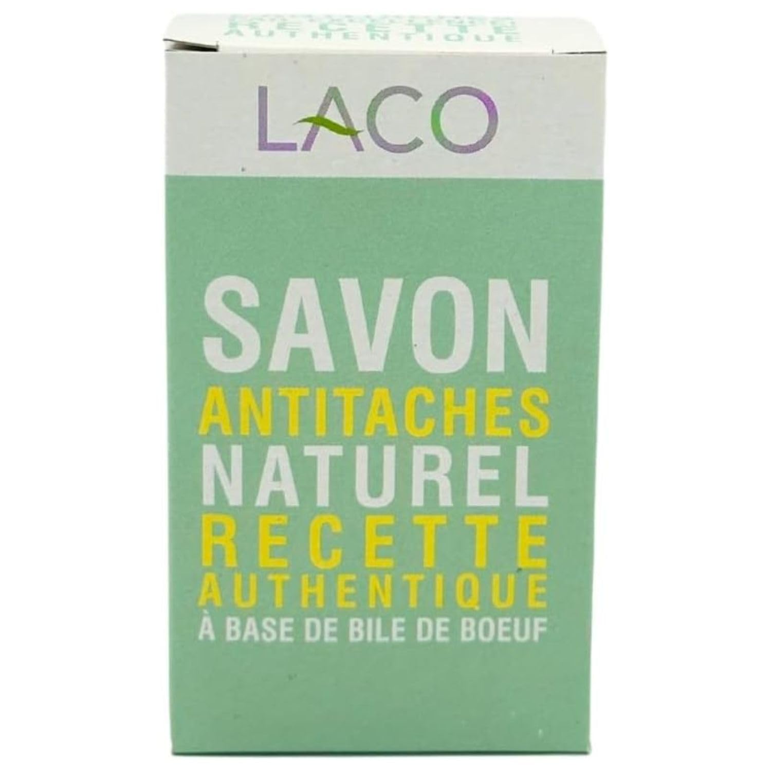 Laco - Savon Fiel de Boeuf Detachant Textile Puissant Professionnel, 100g, Savon Anti Tache Naturel, Enlève Toutes les Taches Tenaces Vin, Graisse, Herbe, chocolat, Sang, nourriture