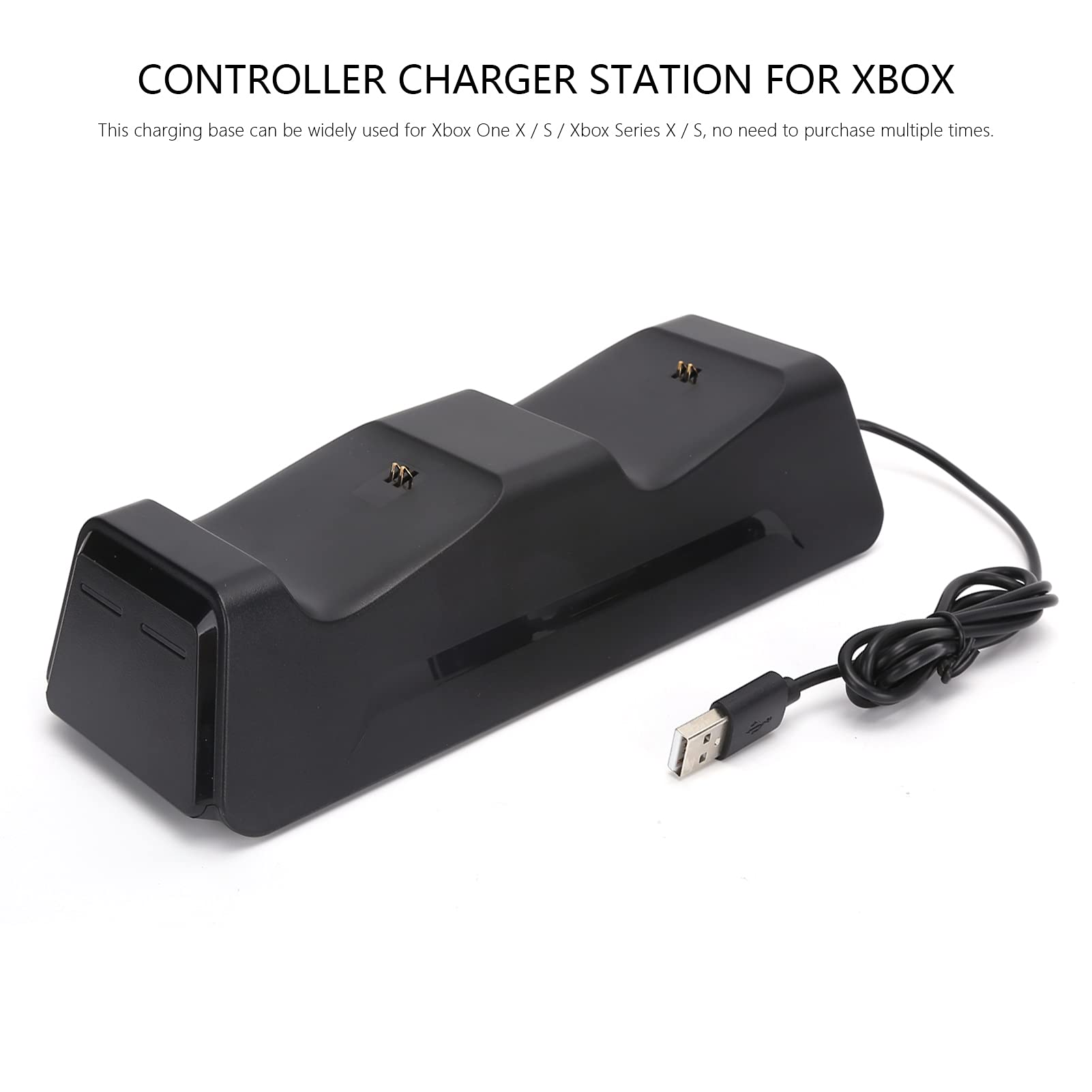 Cargador Dual para Mando con Batería de 20 Horas de Duración para Series X/S, Material ABS, Estación de Carga Portátil para Jugadores