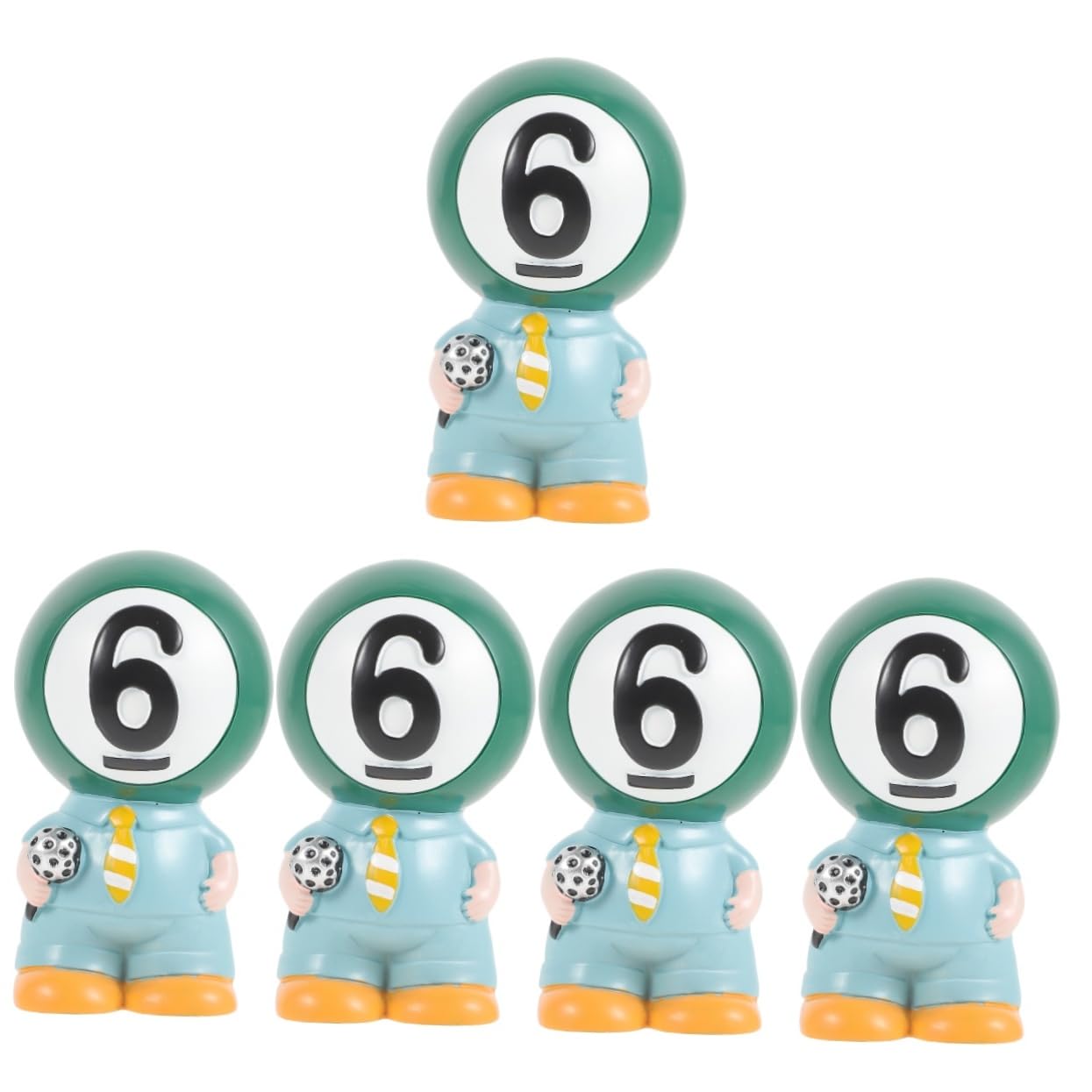 HOMSFOU 5 Stück Billiard Hall Dekoration Kreatives Billard Modell für Schreibtisch Einzigartiges Design als Wettbewerbspreis Stilvolle Wohnraumgestaltung Billiard Ball Form für