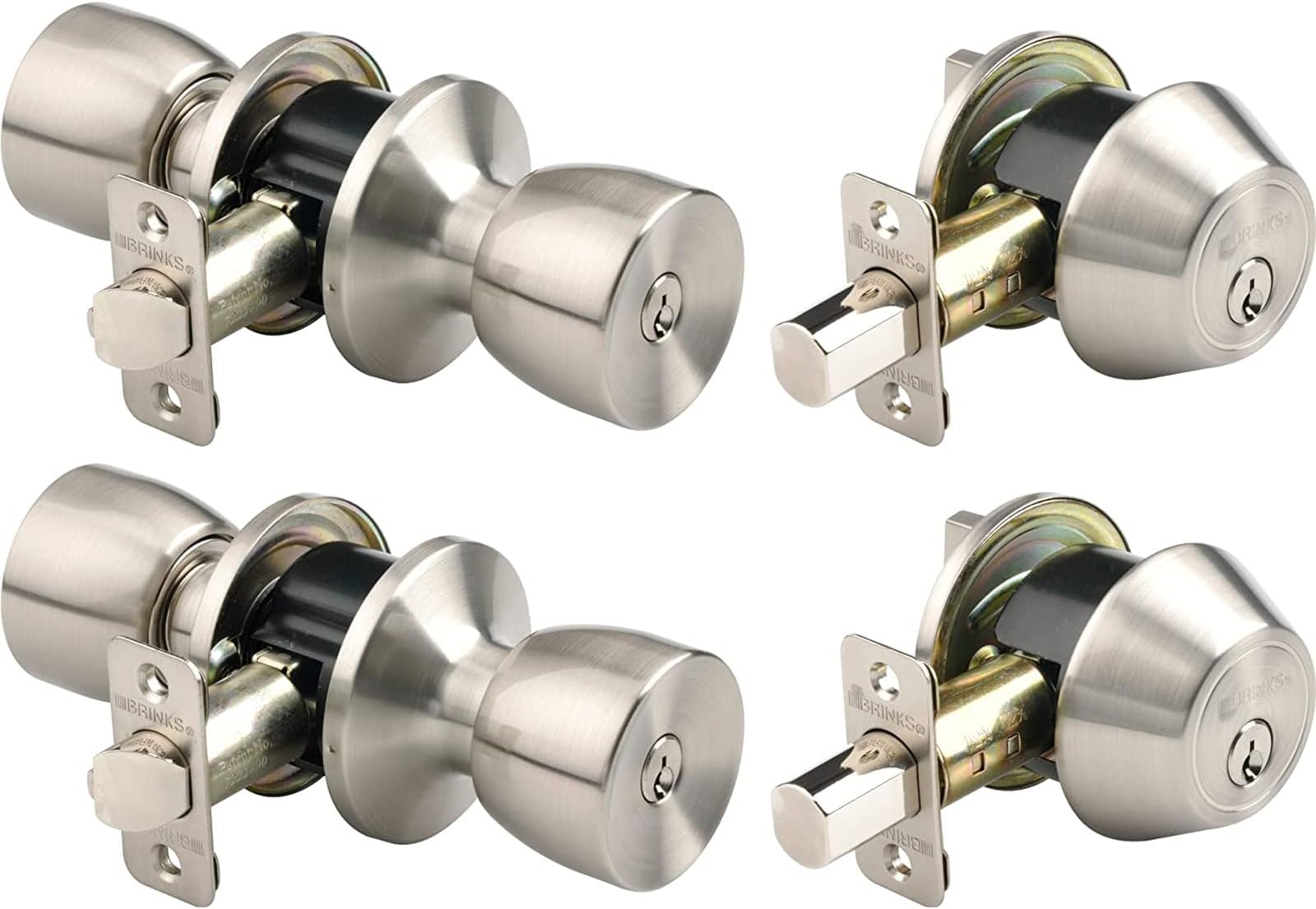 2 Pack Mobile Home Door Knob Deadbolt Combo Home Key Lock