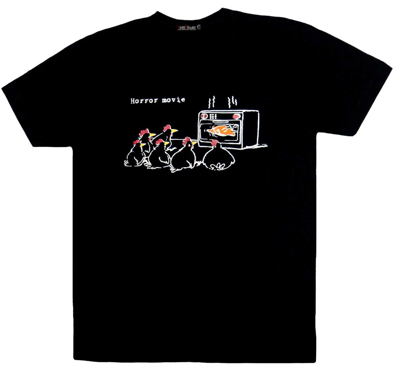 Amazon | ニワトリたちのホラー映画 おもしろ ジョーク 半袖 Tシャツ