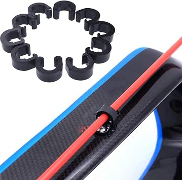40pcs Plastic Bicycle C-Clips Clamps Housing Hose Guide Clamps