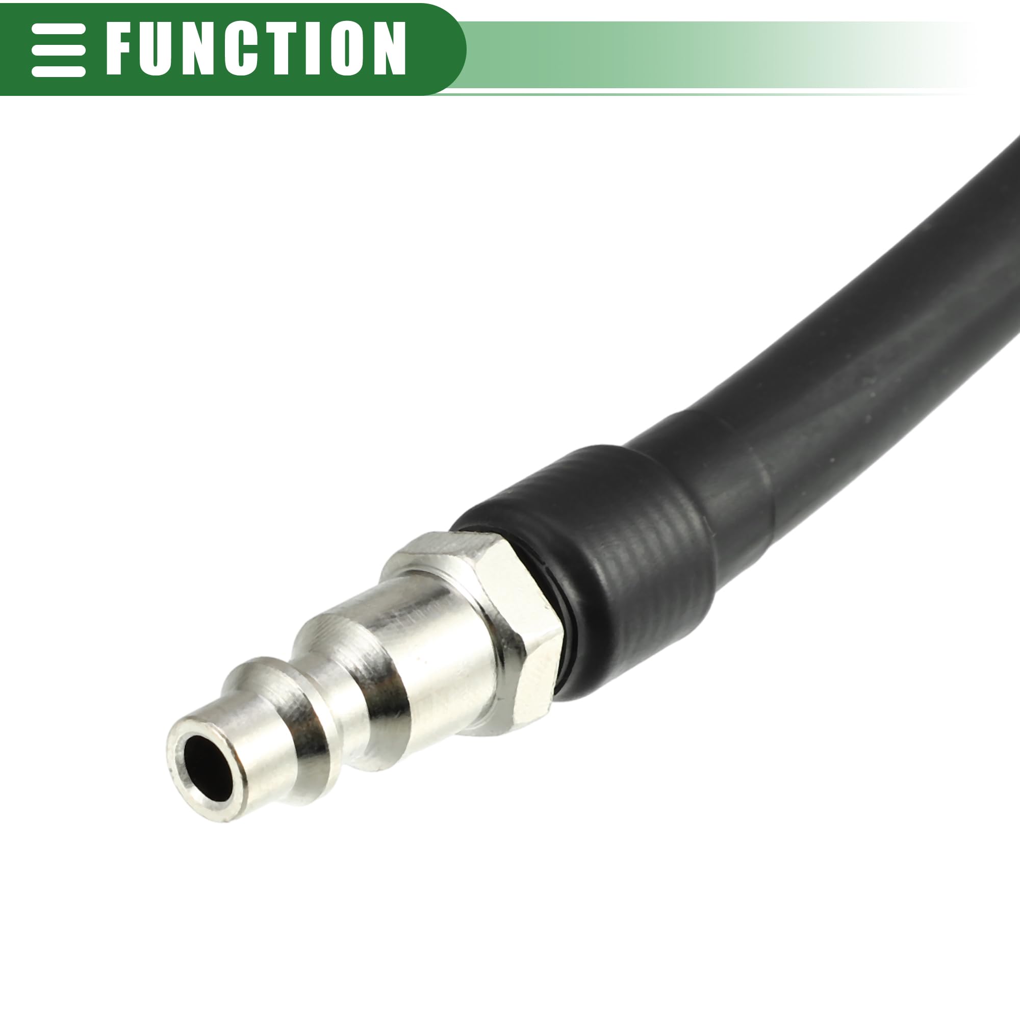 Motoforti Uniwersalny adapter do pompki powietrza, adapter do wentylu opony z blokadą powietrza, długość węża 70 cm, zamknięty, guma ze stali miedzianej, czarny