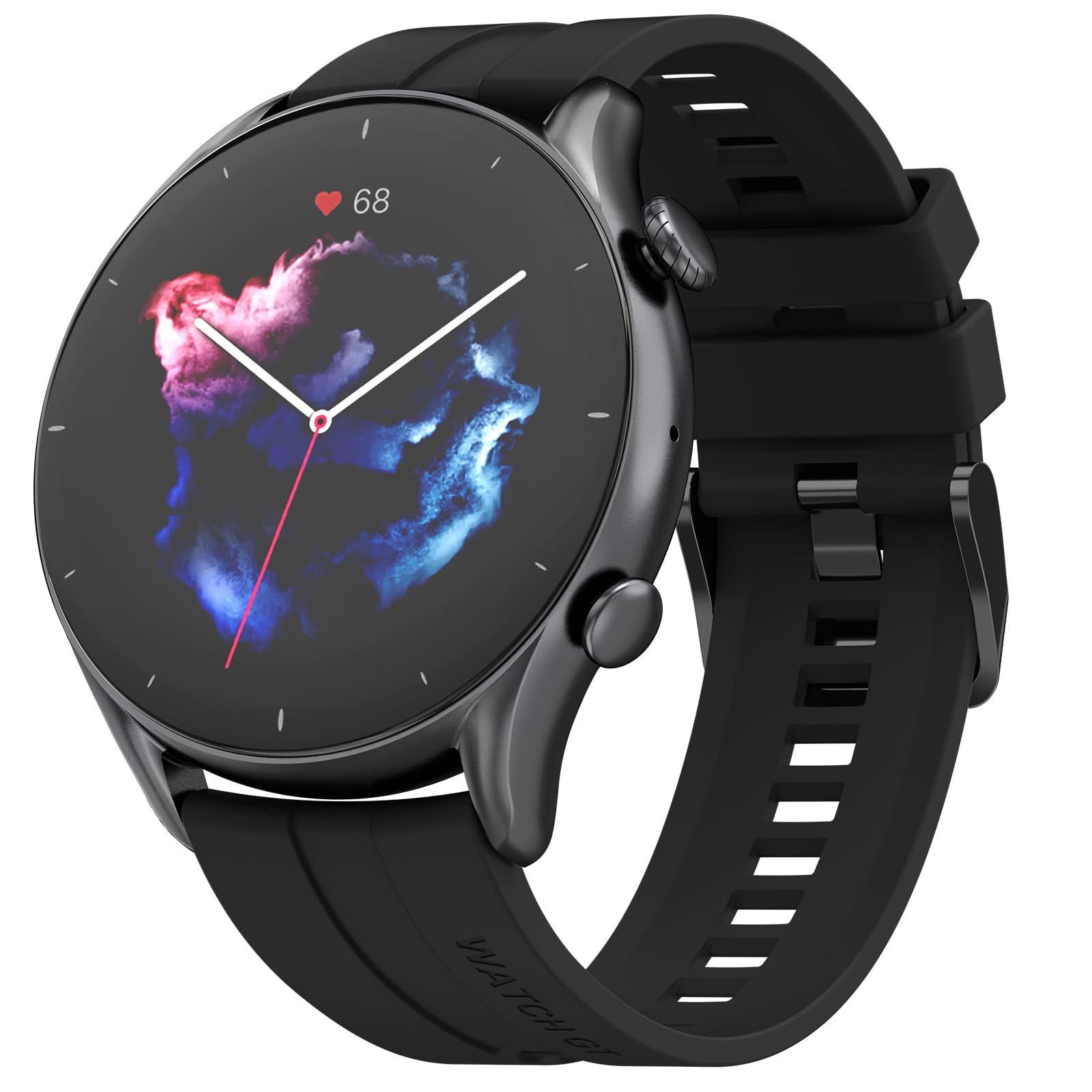 Mugust Strap for Amazfit GTR 3/3 Pro/2e/2/GTR 47mm/4.2mm Straps Silicone Wristbands for Amazfit Stratos3/Stratos2(Black)