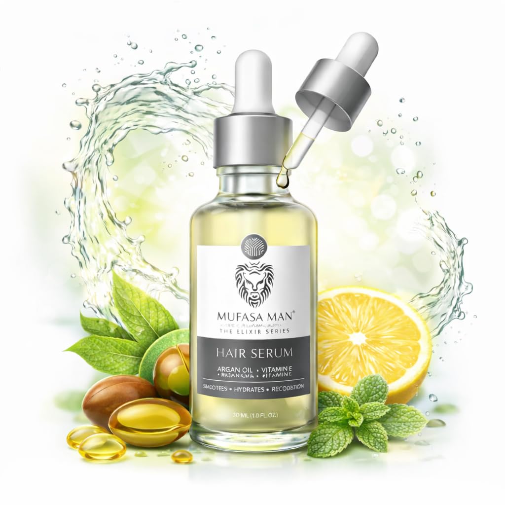 Mufasa Man Hair Serum for hair Growth | 100% Natural Cold-pressed Essential Oils | PEPPERMINT OIL + ARGAN OIL + SPEARMINT+ JOJOBA OIL + YLANG YLANG OIL + ROSEMARY OIL | Parabens and Silicon free hair serum | TEA TREE OIL | Hair serum for Strong & Stylish Hair | Hair serum for Hair Nourishment | 30 ml-image-26