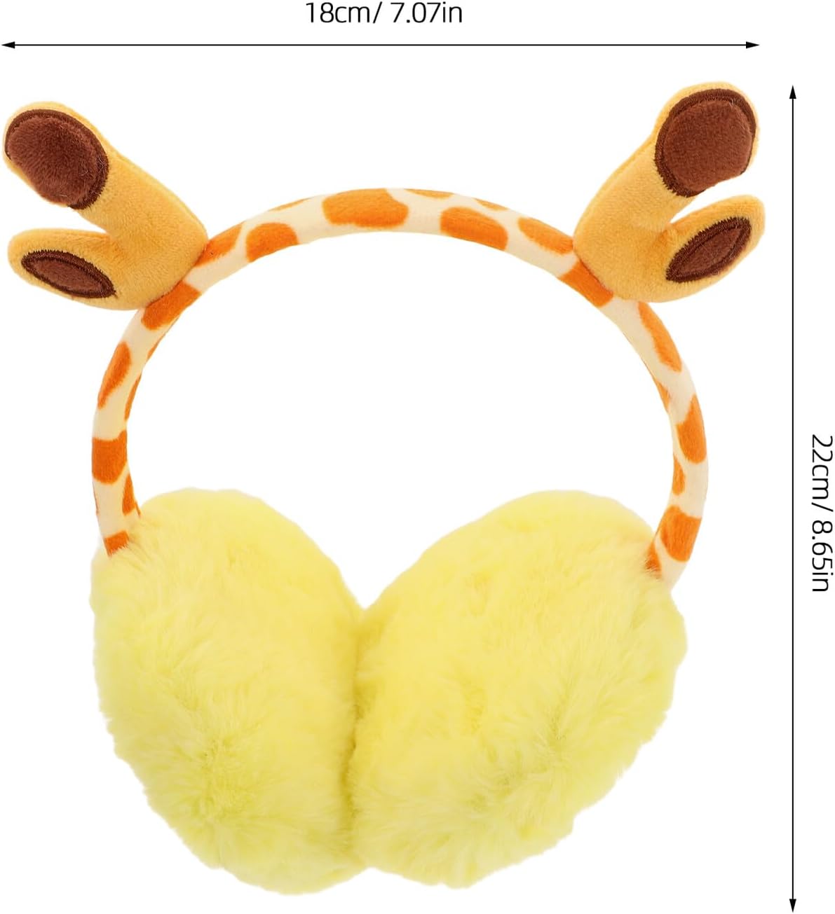 SECFOU Winter Ear Muffs Headband Cartoon Giraffe Ear Warmers Soft Plush for Boys and Cold Weather Protection