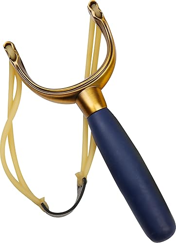 Miniatura 4 de Tirachinas con horquilla de aleación metálica, juguete de tirachinas con banda de goma para adultos, al aire libre, caza, juego de catapulta,