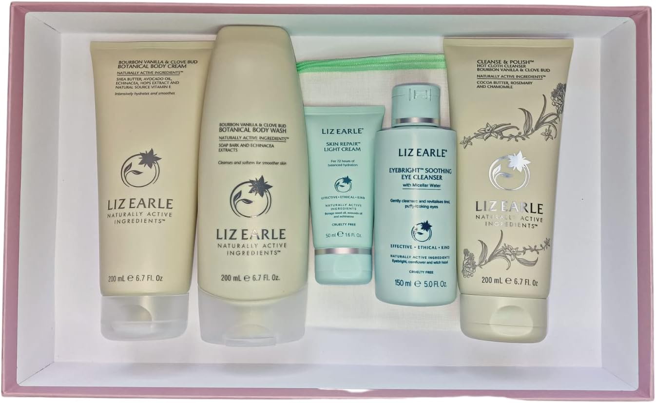 Liz Earle Bourbon Vanilla & Clove Bud Face and Body 7 Pieces Gift Box