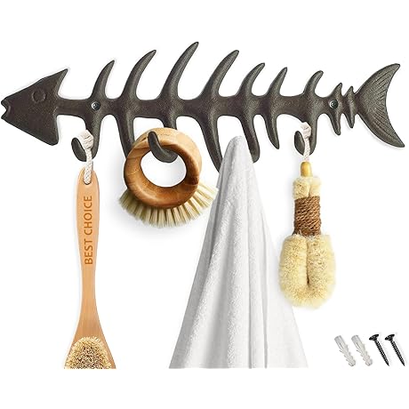 Comfify Stylish Wall Mounted Fish Bones Towel Rack