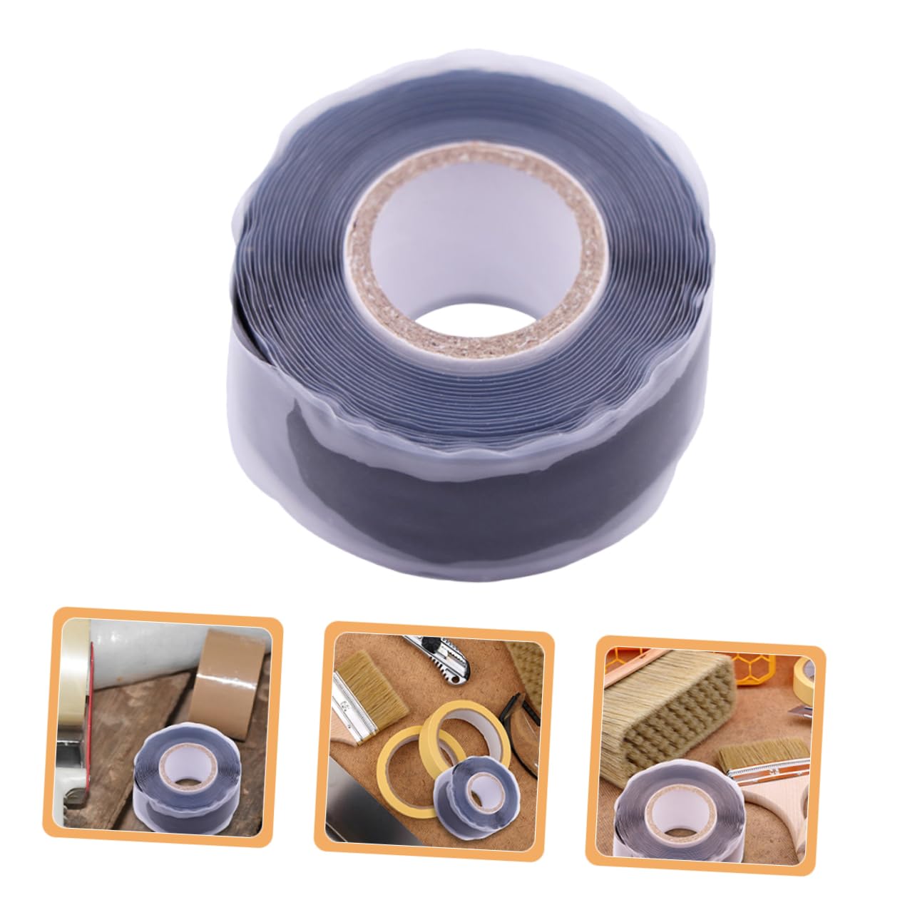 cinta aislante, Cinta de silicona resistente a altas temperaturas for reparación fugas fontaneros, cables automóviles y uso doméstico(300.00X5.00X0.10CM)