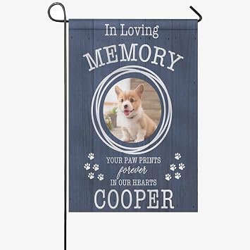 Personalized Pet Garden Flag,Custom Photo Name Garden Flag,Memorial Dog Garden Flag,Custom Yard Art,Pet Lovers Gift,Pet Photo Gifts 12 * 18 in