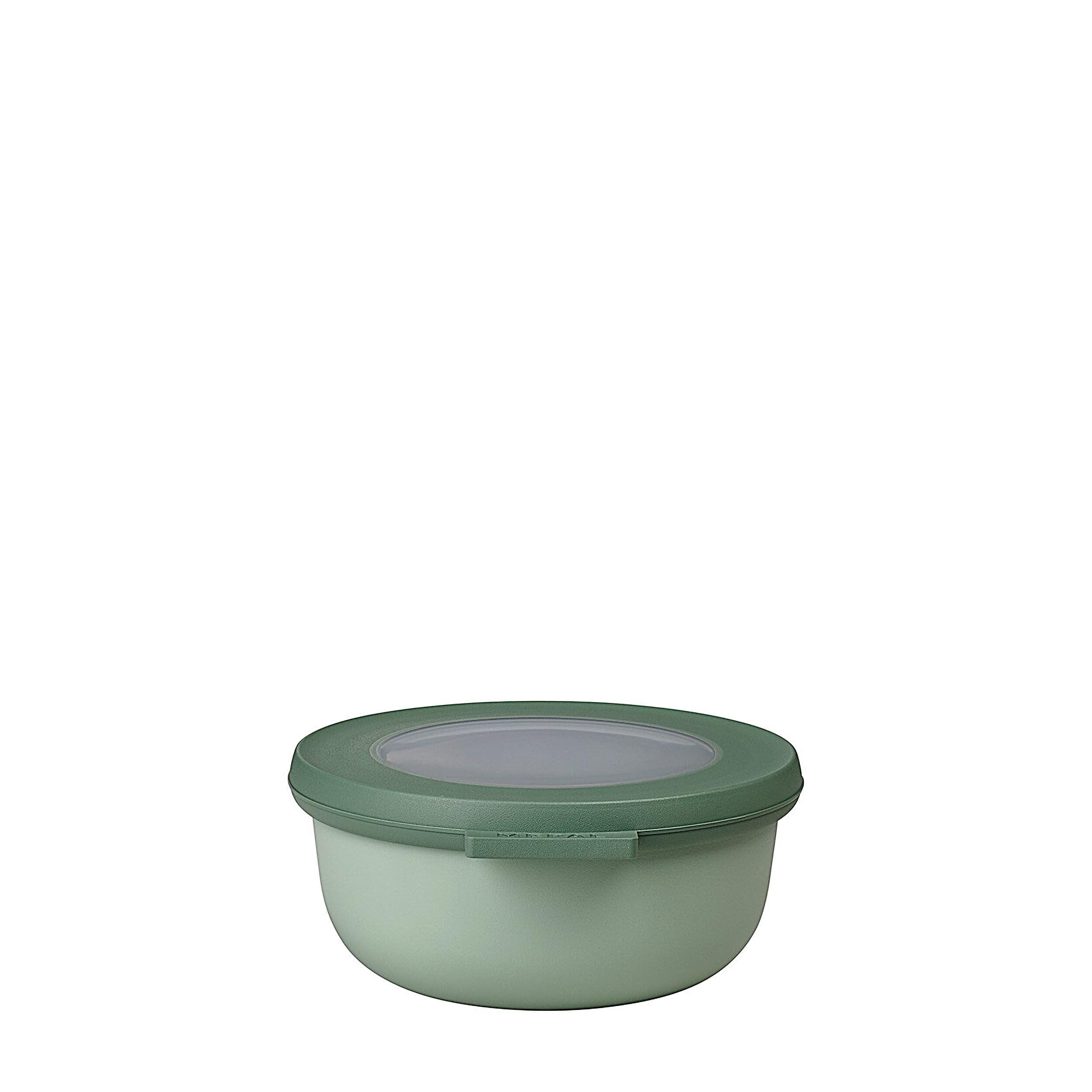 Mepal – Multi Bowl Cirqula Rectangular – Food Storage Container with Lid - Suitable as Airtight Storage Box for the Fridge & Freezer, Microwave Container & Servable Dish – 350 ml – Nordic sage