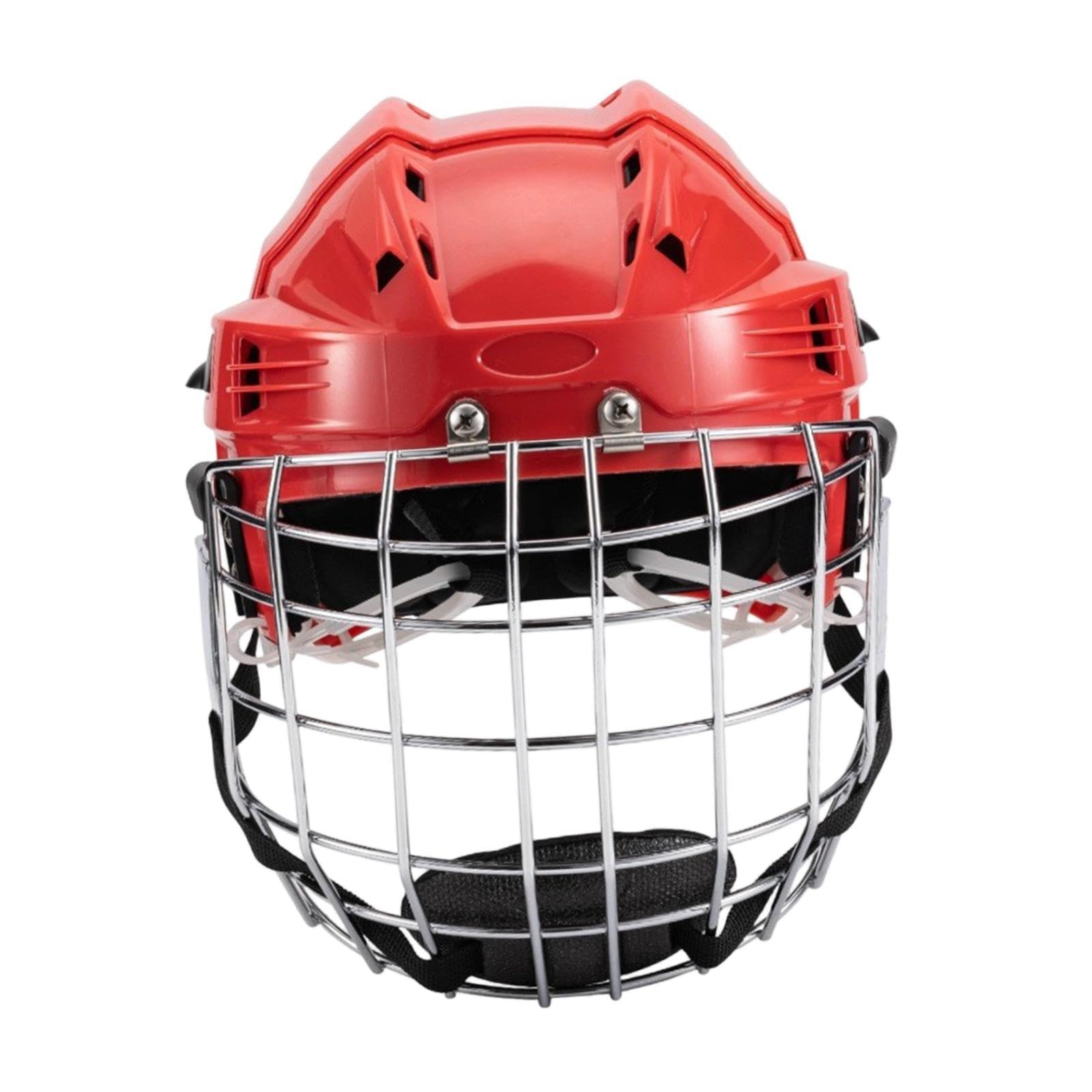 Casco da Hockey su Ghiaccio, Casco, Casco Sportivo, Imbottitura per La Testa, Accessorio per Allenamento con Chiusura Regolabile, Adatto per Hockey su