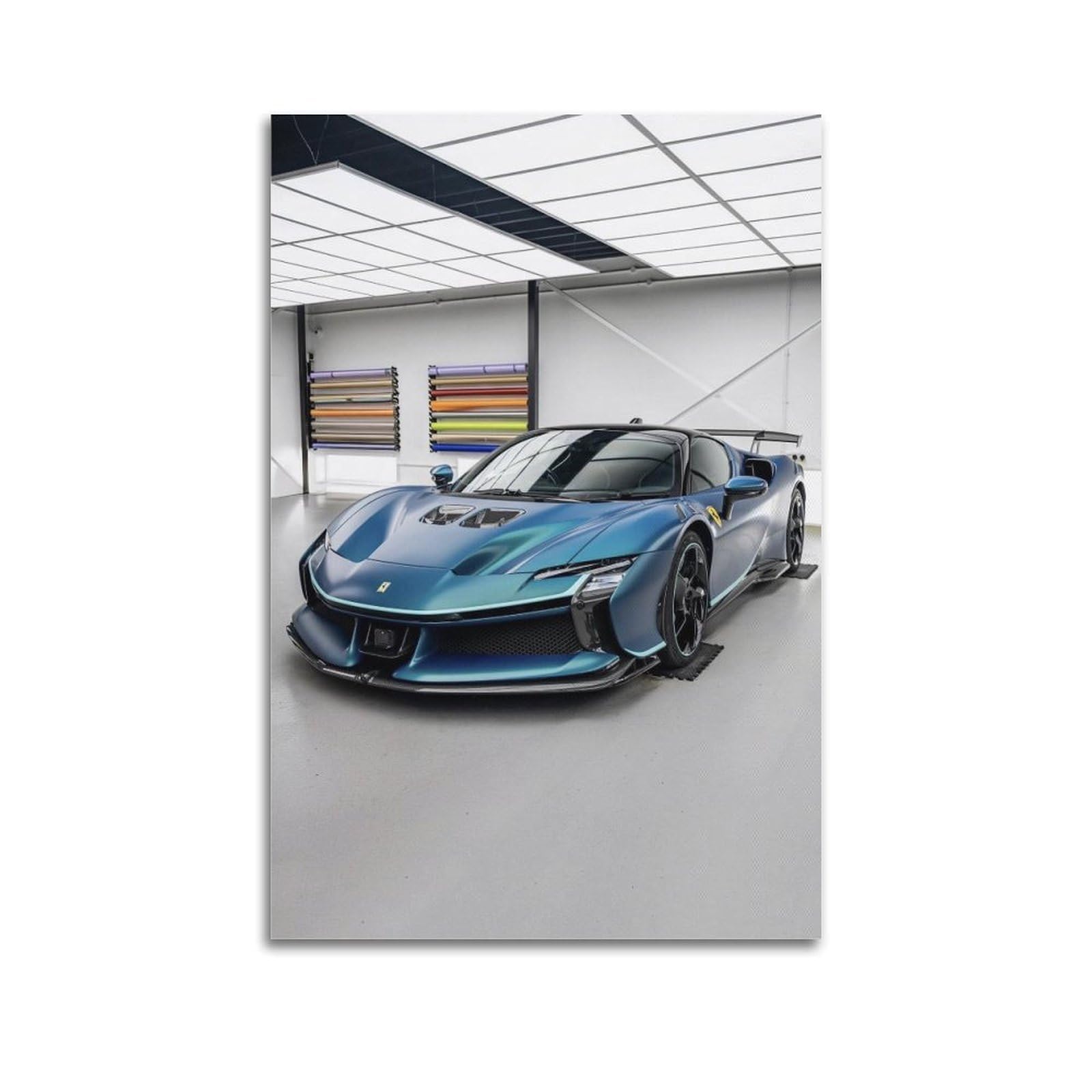 OKAHYS Supercar SF90 XX Stradale Hypercar Poster Modern Decorative Canvas Prints - Ideal Wall Art for Family, Man Cave, Game Room, Boys & Girls Bedroom 20x30inch(50x75cm)