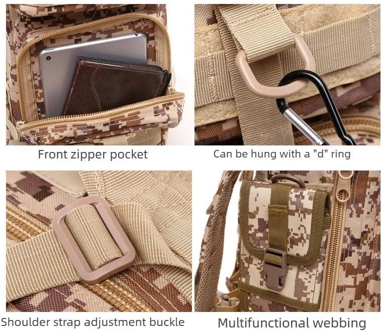 Multifunctional Hiking Backpack Waterproof Breathable Outdoor Camping Travel Bag for Men Women College Students (04)
