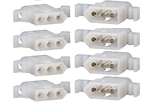 Molex Connector Lot: 4 Matched Sets with 3-Pin Connectors