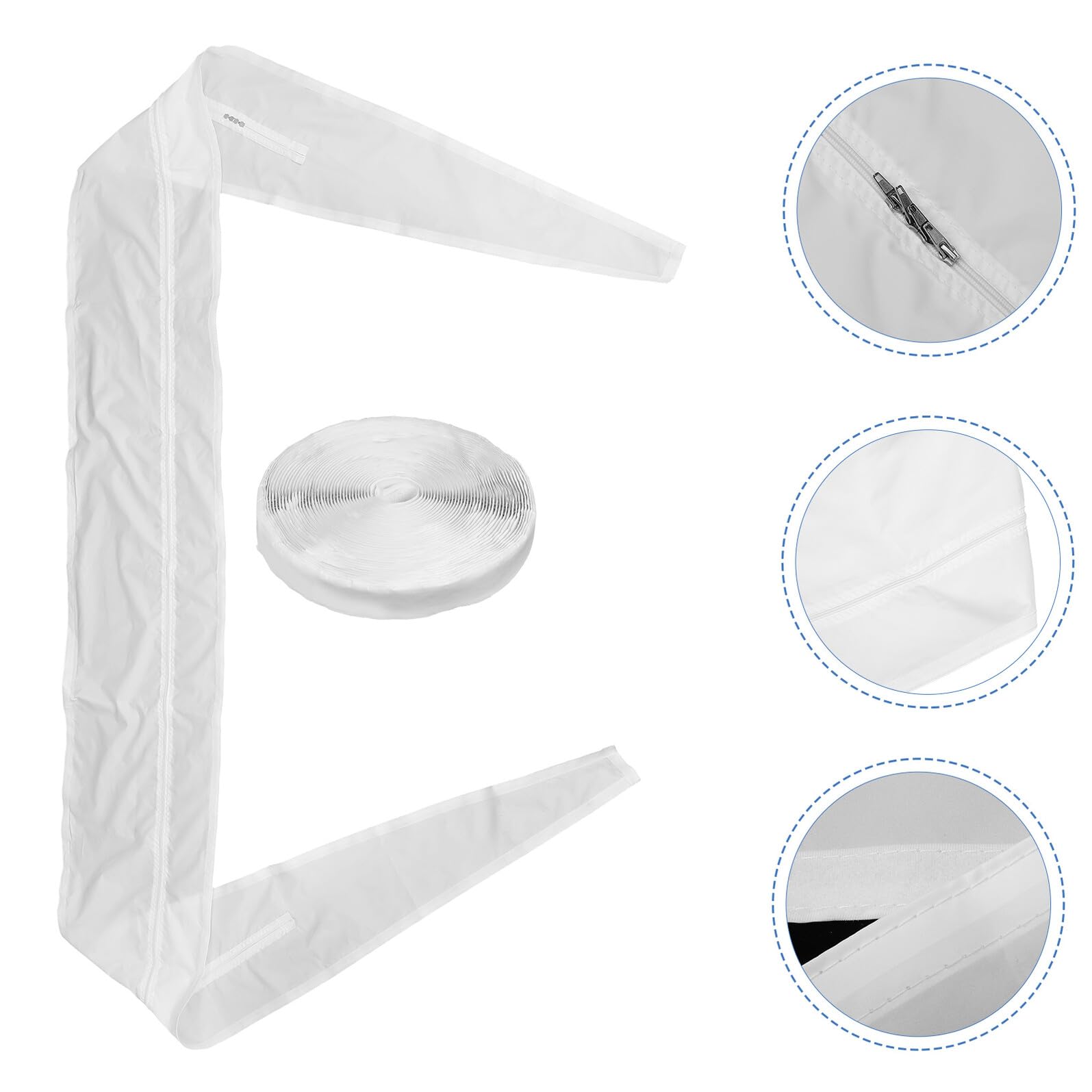PACKOVE Panno Sigillante per Condizionatore D'aria Bianco in Fibra Chimica, e Facile da Rimuovere, per Sigillatura Finestra Condizionatore