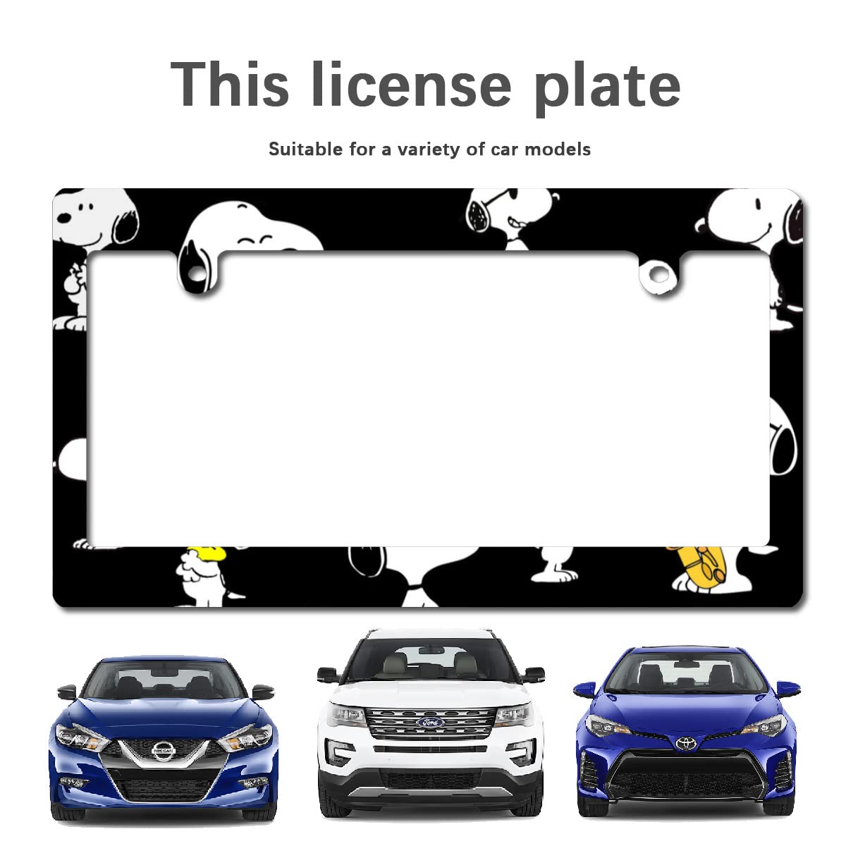 HCAgirls◆ミッフィー &スヌーピーナンバーフレームセット Amazon.co.jp: ナンバーフレーム スヌーピー ナンバープレート