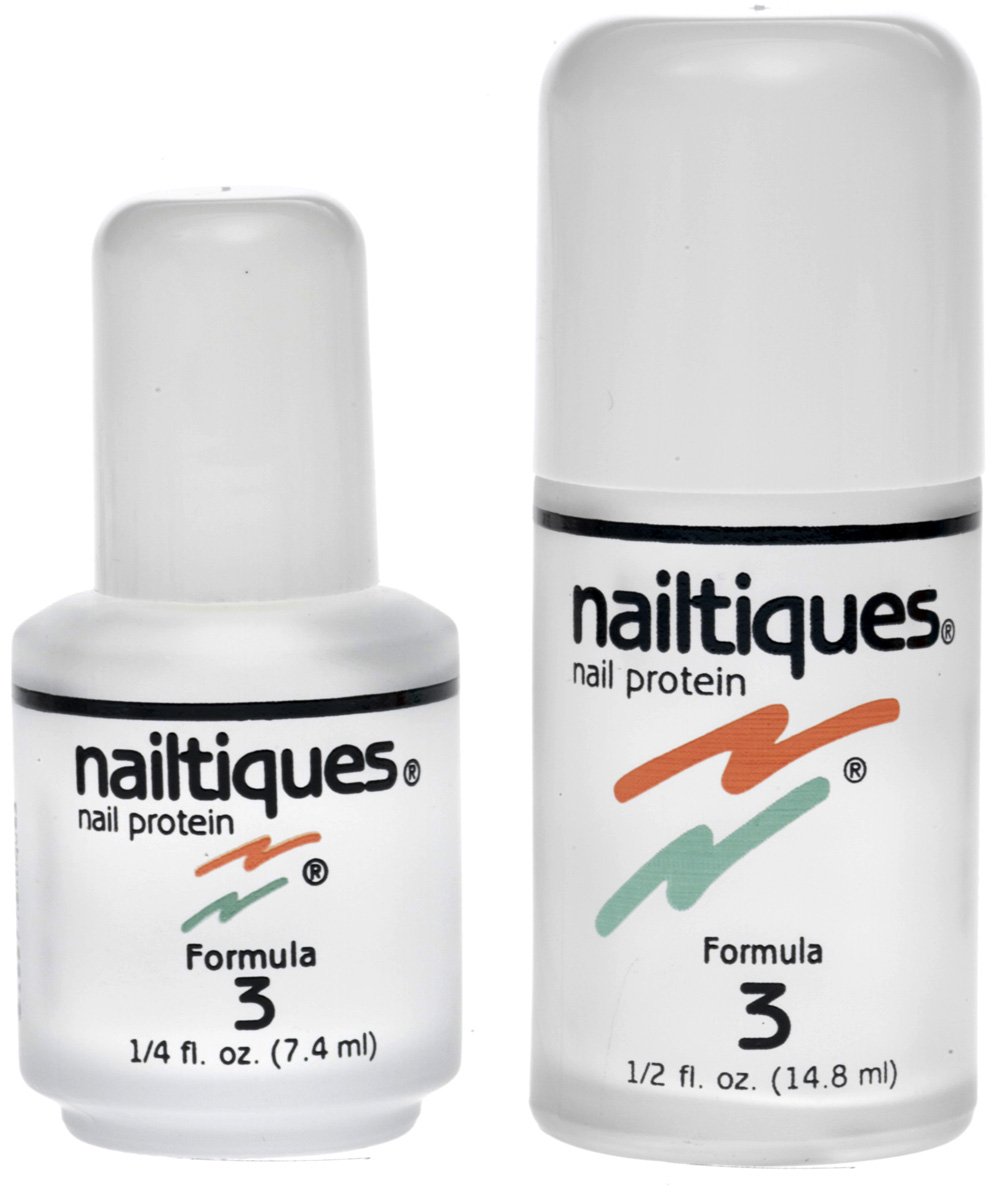 Nailtiques Nail Protein Formula 3 – Treatment for Hard, Dry, Brittle Nails – Strengthening Nail Care, 0.5 oz
